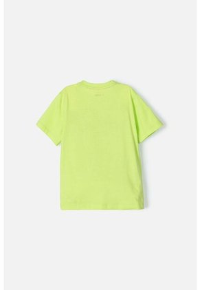 Camiseta De Mic Manga Corta Verde Para Niño 8