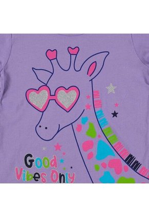 Camiseta De Mic Manga Corta Lila Para Niña 8