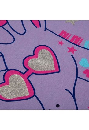 Camiseta De Mic Manga Corta Lila Para Niña 8