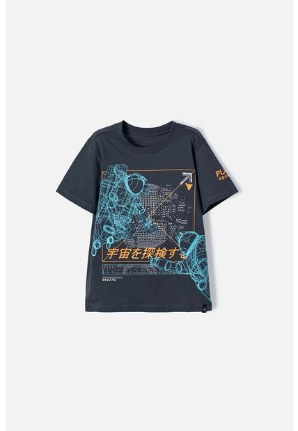 Camiseta Mic Gris Básica Para Niño 6