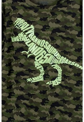 Camiseta Mic Manga Corta Verde Militar Para Niño 8