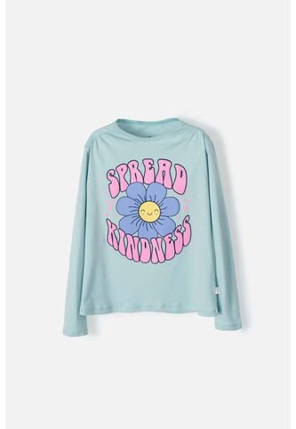 Camiseta De Mic Manga Larga Verde Para Niña 4 MARCA MIC