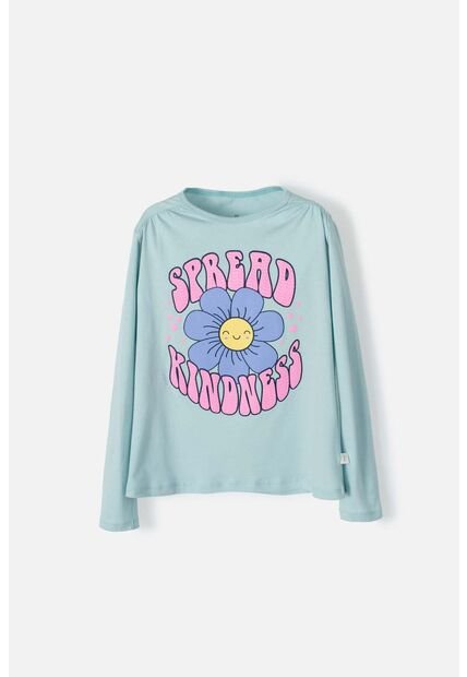 Camiseta De Mic Manga Larga Verde Para Niña 4