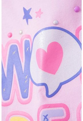 Camiseta De Mic Manga Corta Rosada Para Niña 4