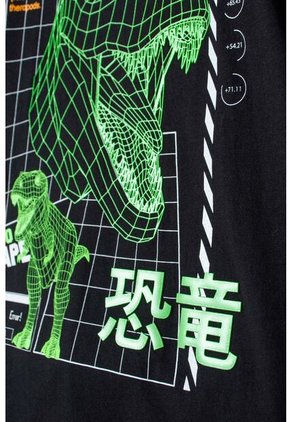 Camiseta Mic Negra Estampada Para Niño 10