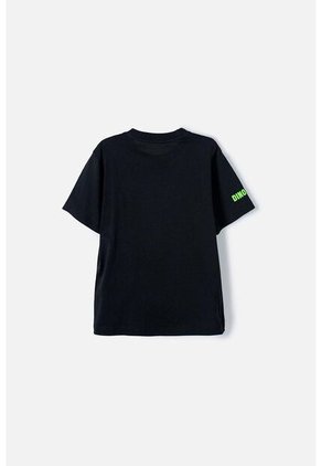 Camiseta Mic Negra Estampada Para Niño 10