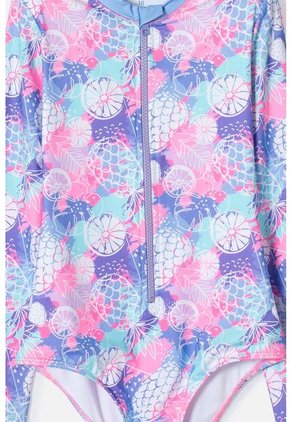 Vestido De Baño De Mic Con Cierre Multicolor Para Niña 4