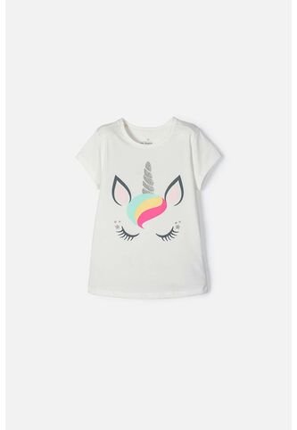 Camiseta Mic Manga Corta Marfil Para Niña 8 MARCA MIC