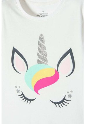 Camiseta Mic Manga Corta Marfil Para Niña 8