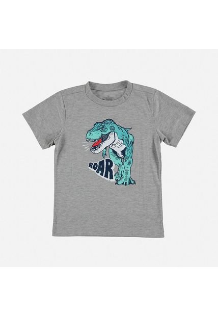 Camiseta De Mic Manga Corta Gris Para Niño 10