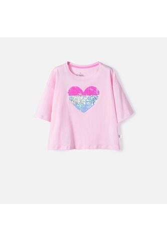 Camiseta De Mic Manga Corta Rosada Para Niña 4 MARCA MIC