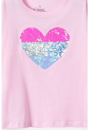 Camiseta De Mic Manga Corta Rosada Para Niña 4