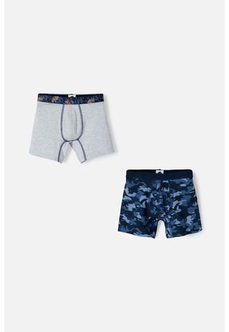 Pack X2 Boxer De Mic Gris Y Azul Para Niño 4 MARCA MIC
