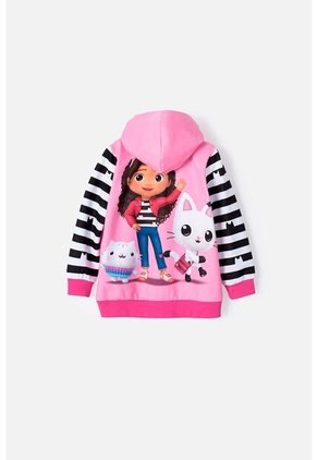 Buzo De Gabby's Dollhouse Abierto Rosado Para Niña 2T A 5T 3T