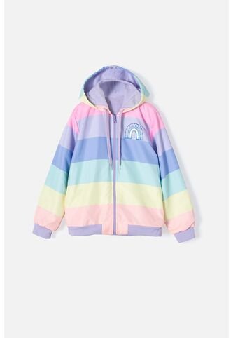 Chaqueta De Mic Con Cierre Y Capucha Multicolor Para Niña 6 MARCA MIC