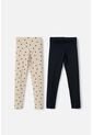 Pack X2 Leggins De Mic Caqui Y Negro Para Niña 6 de MARCA MIC