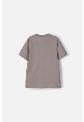 Camiseta  De Mic Manga Corta Taupe Para Niño 8