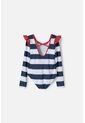 Vestido De Baño Mic Azul, Rojo Y Blanco Manga Larga Para Niña 4 de MARCA MIC