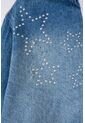 Chaqueta Mic En Denim Azul Medio Con Apliques De Estrellas Para Niña 4 de MARCA MIC
