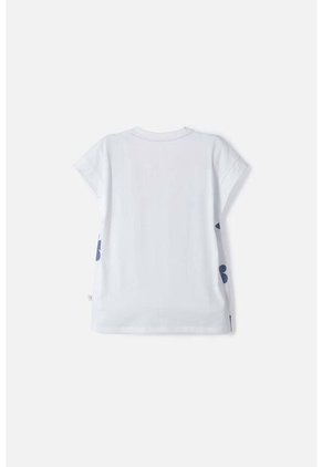Camiseta De Mic Manga Corta Blanco Para Niña 12