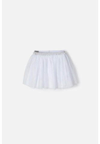 Falda De Mic Corta Blanco Para Niña 10 MARCA MIC
