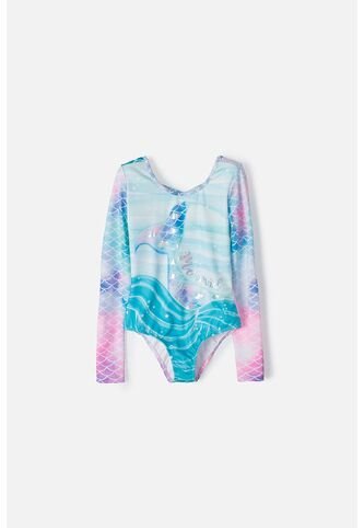Vestido De Baño Mic Manga Larga Multicolor Para Niña 4 MARCA MIC