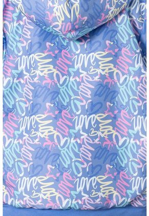 Chaqueta De Mic Con Cierre Y Capucha Azul Para Niña 12