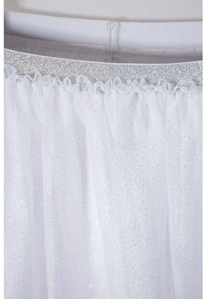 Falda De Mic Corta Blanco Para Niña 4