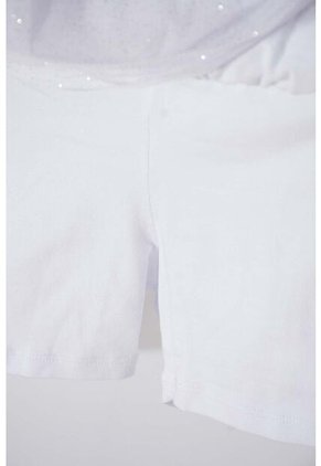 Falda De Mic Corta Blanco Para Niña 4