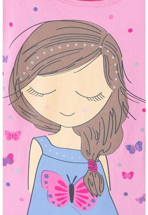 Camiseta De Mic Manga Corta Rosada Para Niña 10