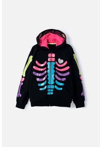 Buzo De Mic Catrina Con Capucha Negro Para Niña 4 MARCA MIC