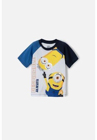 Camiseta De  Minions Multicolor Manga Corta Para Niño 2T A 5T 4T MARCA MIC