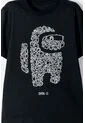 Camiseta De Among Us Manga Corta Negro Para Niño L de MARCA MIC