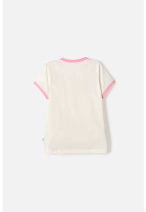 Camiseta De Mic Manga Corta Marfil Para Niña 4