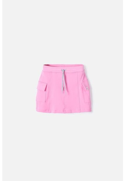 Falda De Mic Con Bolsillos Rosada Para Niña 10