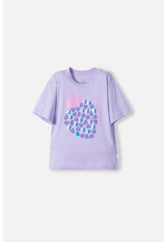 Camiseta De Mic Manga Corta Lavanda Claro Para Niña 6 MARCA MIC