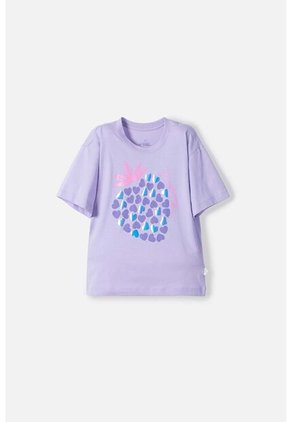 Camiseta De Mic Manga Corta Lavanda Claro Para Niña 6