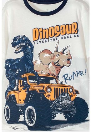 Pijama De Mic Con Pantalón Largo Azul Y Marfil Para Niño 12