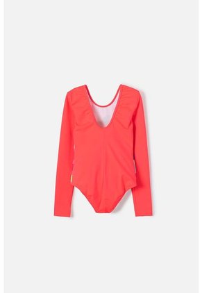 Vestido De Baño Mic Manga Larga Entero Multicolor Para Niña 10