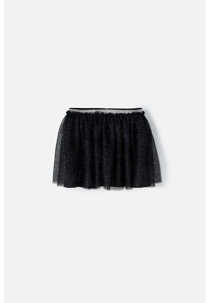 Falda De Mic Con Tutú Negra Para Niña 6