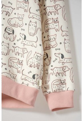 Buzo De Mic Con Capucha Marfil Para Niña 8