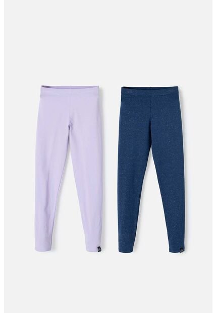 Pack X2 Leggins De Mic Lavanda Y Azul Para Niña 4