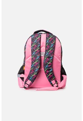 Morral De Chicas Superpoderosas 16.5" Rosado Y Negro Para Niña
