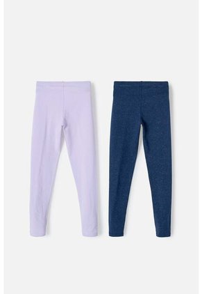 Pack X2 Leggins De Mic Lavanda Y Azul Para Niña 4