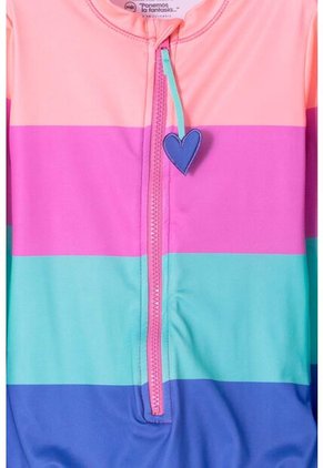 Vestido De Baño Mic Con Cierre Multicolor Para Niña 6