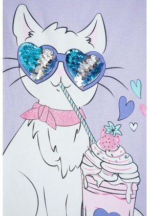 Camiseta De Mic Manga Corta Lila Para Niña 4