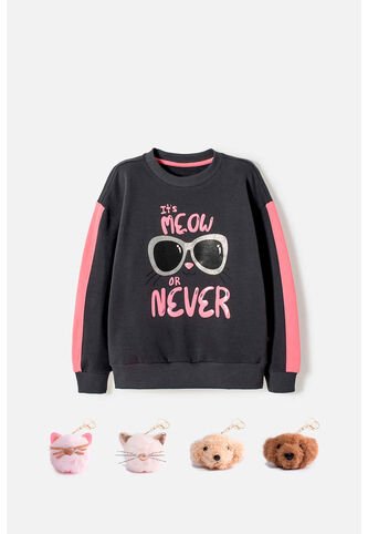 Buzo De Mic Cerrado Gris Para Niña 6 MARCA MIC