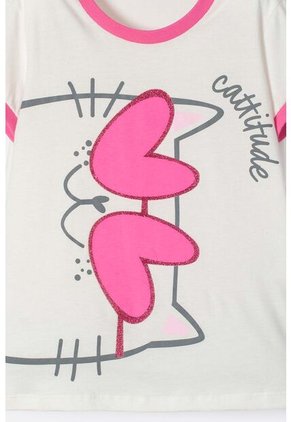 Pijama De Mic 3 Piezas Marfil Y Rosado Para Niña 4