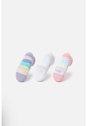 Medias X3 De Mic Multicolor Para Niña 8-10