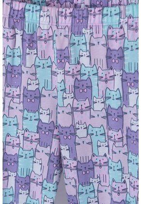 Pijama De Mic De Pantalón Largo Verde Y Morada Para Niña 10